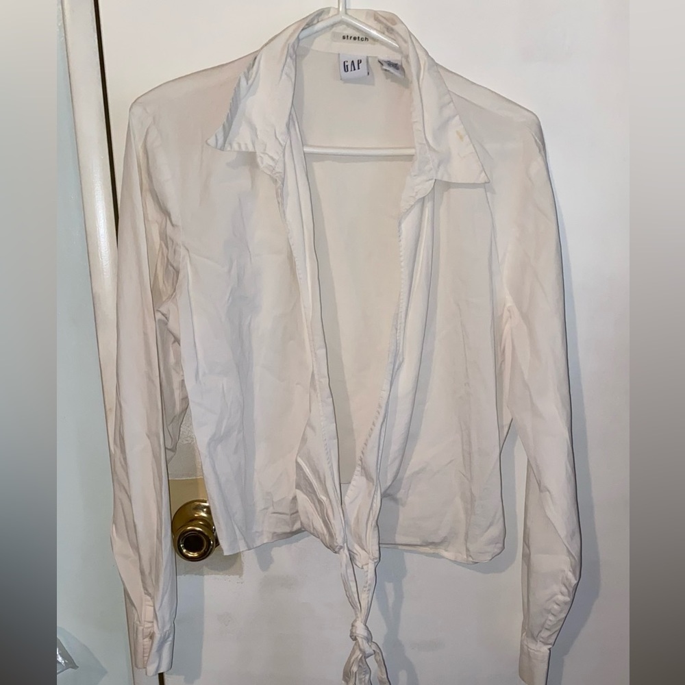 Gap Long Sleeve Wrap Blouse